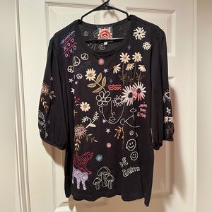 Johnny Was Soho Puff Sleeve Tee